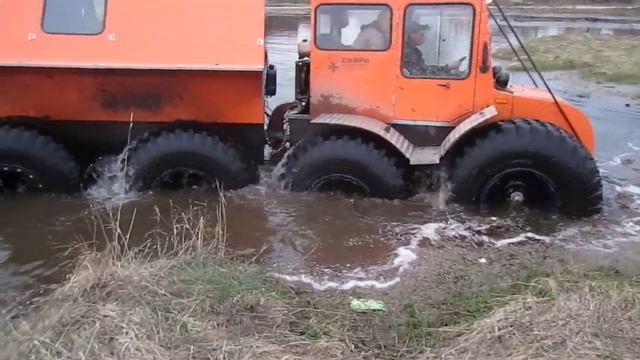 снегоболотоход Тундра, чуть-чуть поплавали налегке смотреть онлайн