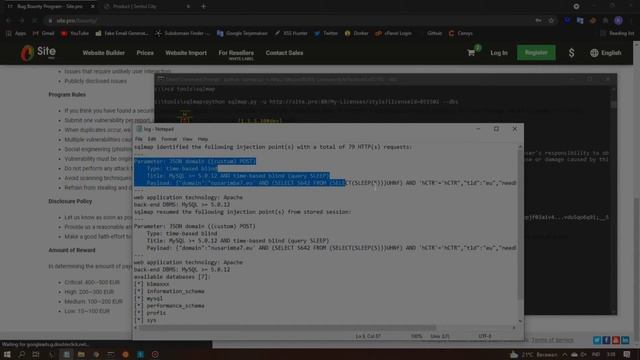400€ Sql Injection | Bug Bounty PoC смотреть онлайн