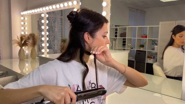 Укладка на каждый день за 10 минут. Как сделать стильную укладку на утюжок. смотреть онлайн