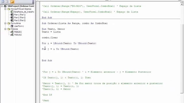 Carregar Combobox em ORDEM ALFABÉTICA com Códigos Excel VBA смотреть онлайн