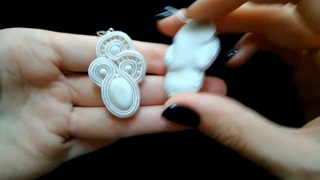 Сутажные серьги Эллада белые, перламутр, свадебные серьги, подарок женщине смотреть онлайн