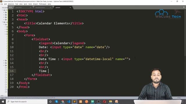 #16 HTML 5 Form Calendar Elements | Learn HTML | HTML Tutorial смотреть онлайн