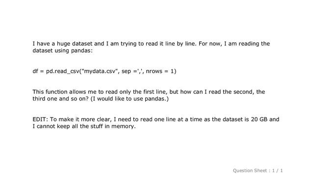 Pandas : How to read a specific line number in a csv with pandas смотреть онлайн