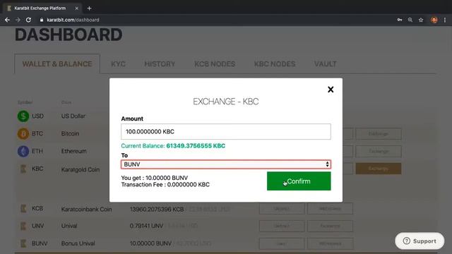 Karatbit Tutorials EN: How to Exchange 100 KBC to 1 gram of gold смотреть онлайн