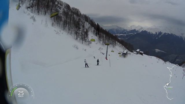 12.03.2019 Роза Хутор. Тритон (синяя) - Б52 до 1600 (зелёная) MultiView смотреть онлайн