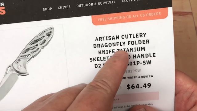 Artisan Cutlery Dragonfly Titanium Framelock Knife Unique design,lightweight and smooth смотреть онлайн
