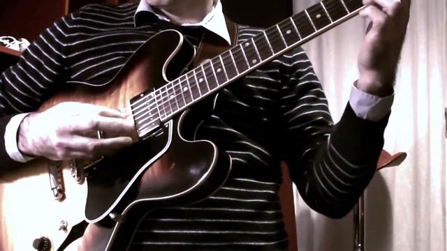 fender hotrod deluxe GB more drive channel - gibson 335 - Jammin' over a Cm смотреть онлайн