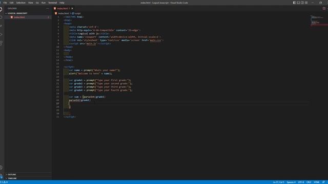 Logical Javascript Visual Studio Code смотреть онлайн