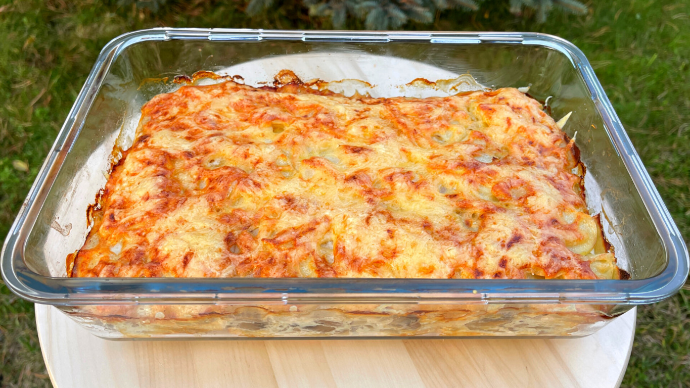 Картофельная запеканка с грибами