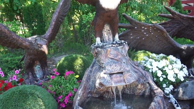 Садовый фонтан орёл из стеклопластика смотреть онлайн