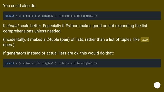 Transpose/Unzip Function (inverse of zip)? смотреть онлайн