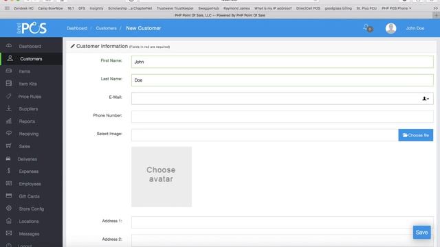 PHP Point Of Sale: Add a Customer смотреть онлайн