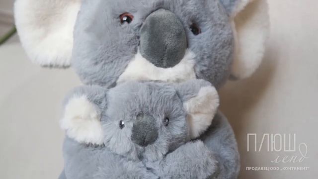 Мягкая игрушка Коала с малышом, Плюш Ленд