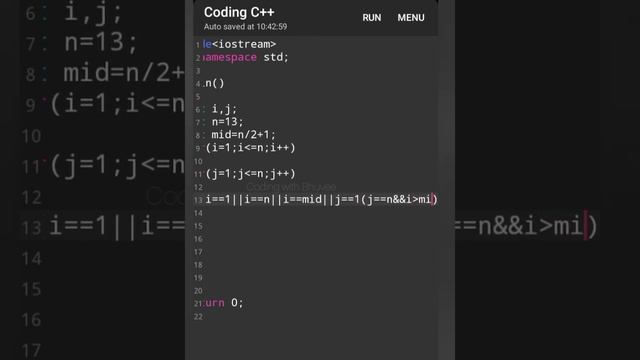 6 Number best pattern tutorial video || C++ programing tutorial?? смотреть онлайн