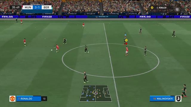 Fifa 22: Player Career with Manchester United & C. Ronaldo (vs Bergamo 15 - 1) Part 1 смотреть онлайн