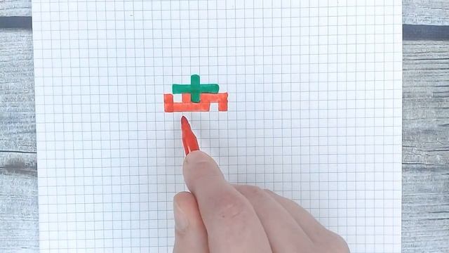 Лёгкие рисунки по клеточкам / Как нарисовать клубнику в шоколаде / Фрукты по клеткам / Лайк АРТ смотреть онлайн