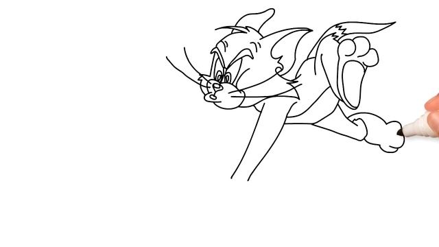 Как нарисовать Кота Тома из мультфильма Том и Джерри смотреть онлайн