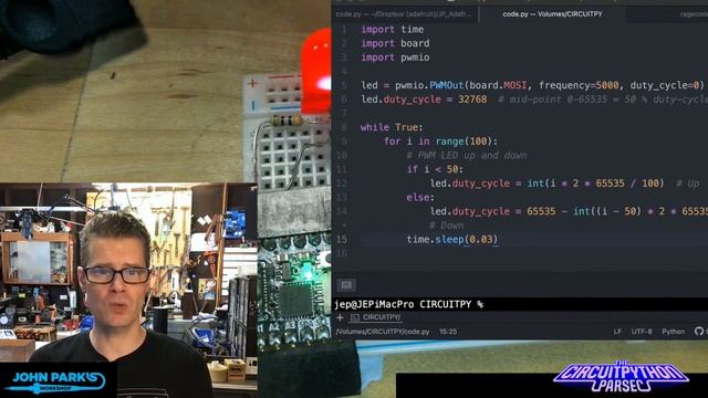John Park's CircuitPython Parsec: PWM Output @adafruit @johnedgarpark #adafruit #circuitpython смотреть онлайн