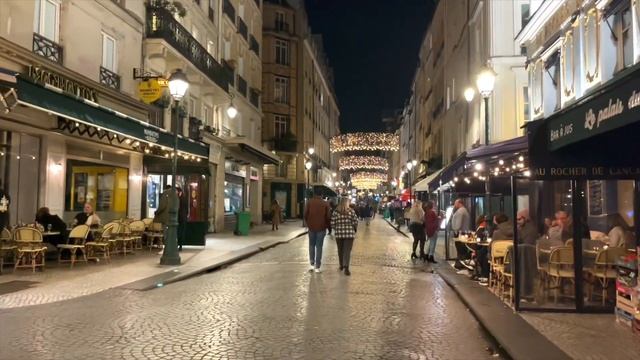 ??[PARIS 4K HDR] ?CHRISTMAS LIGHTS STREET "RUE MONTORGUEIL"? (4K VERSION) 23/NOVEMBER/2022 смотреть онлайн