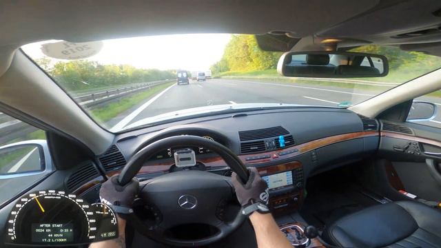 Mercedes Benz S55 AMG POV Drive On Autobahn In Germany No Top Speed 4K
