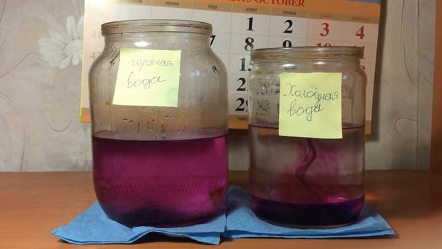 Марганцовка в горячей и холодной воде. смотреть онлайн