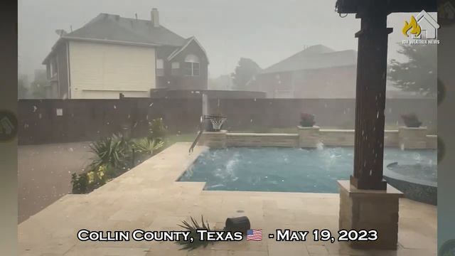 It's happening in Texas now! Huge hailstorm - golf ball sized - in Allen and Plano смотреть онлайн