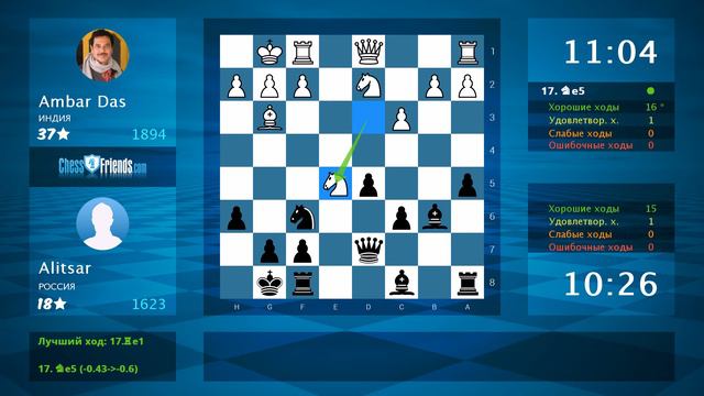 Chess Game Analysis: Ambar Das - Alitsar : 1-0 (By ChessFriends.com) смотреть онлайн