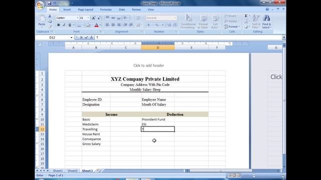 MS Excel Tutorial - How To Create A Salary Slip In MS Excel - Excel Online - Excel Training смотреть онлайн