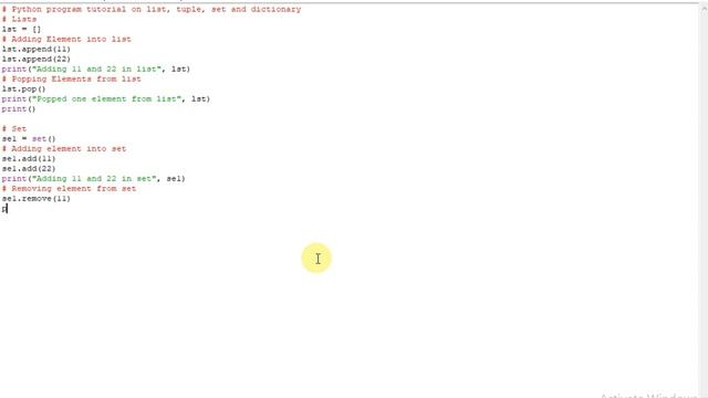 Python program tutorial on list, tuple, set and dictionary смотреть онлайн