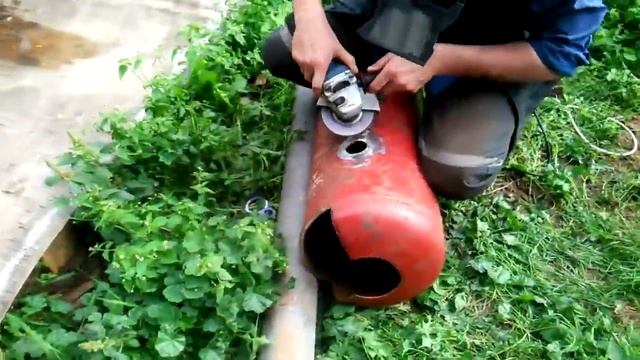 Печь из газового баллона для каркасно щитовой бани смотреть онлайн