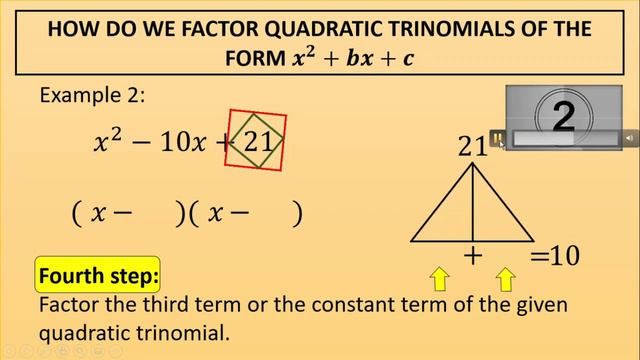 Factoring Quadratic Trinomials of the Form x^2 +bx+c смотреть онлайн