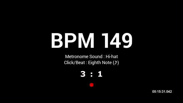 Metronome BPM 149 / Hi-hat / 8th смотреть онлайн