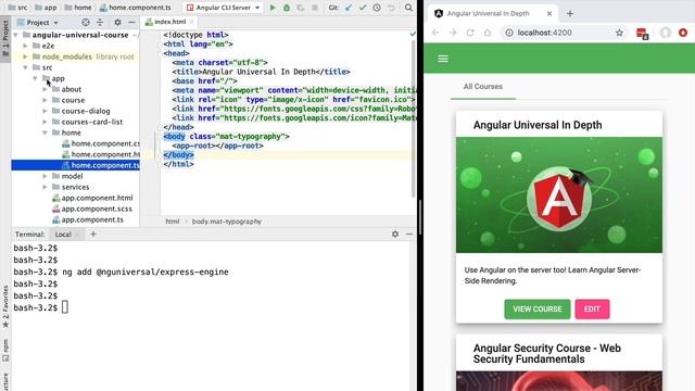 ? Setting Up Angular Universal with a single Angular CLI Command смотреть онлайн
