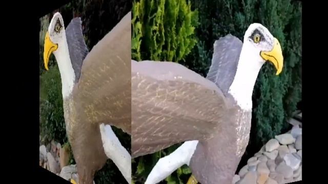 Орёл из цемента. Садовая скульптура смотреть онлайн