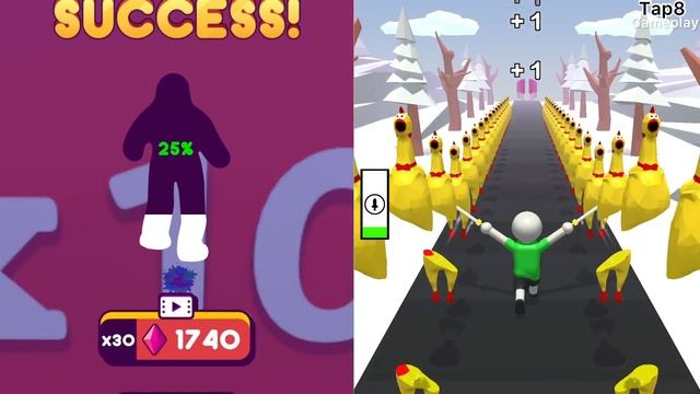 Blob Runner 3d vs Twin Blade Slice Walkthrough Android iOS Gameplay DKT3 смотреть онлайн