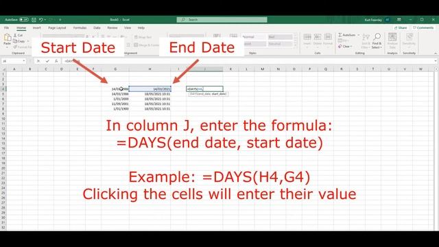 How To Use The Days ( ) Function In Microsoft Excel To Count Between Two Dates? смотреть онлайн