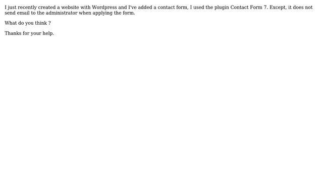 Wordpress: Contact form don't send Email смотреть онлайн