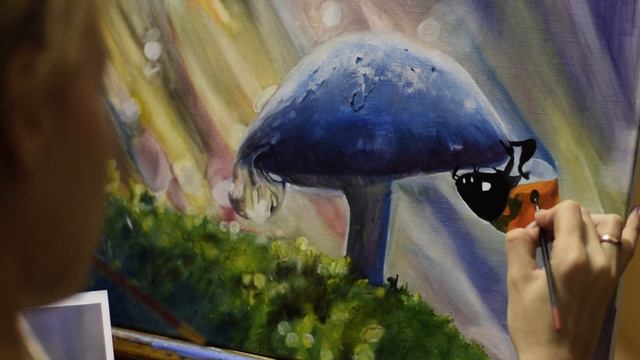 Пишем "божью коровку" маслом смотреть онлайн