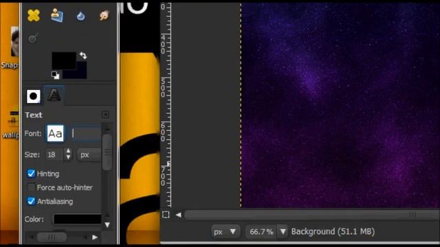 How to make a space logo with matching text in Gimp. смотреть онлайн