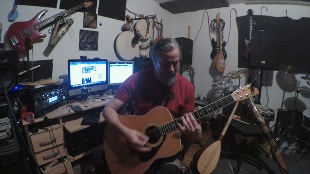 How to play Herr Mannelig (Swedish folk song) on guitar with open tuning! смотреть онлайн
