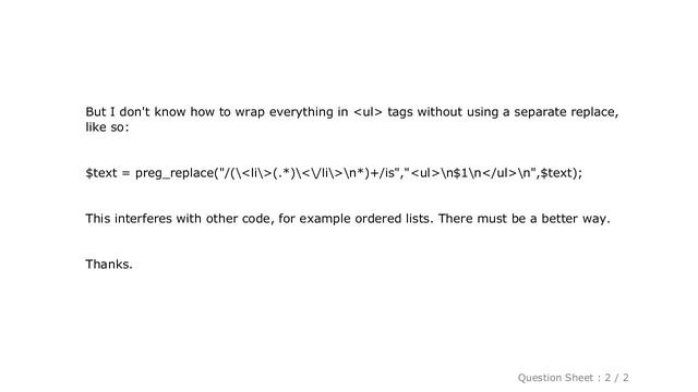 HTML : A regex that converts text lists to html in PHP смотреть онлайн