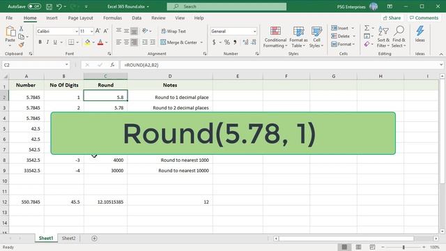 How to use ROUND, ROUNDUP and ROUNDDOWN Functions in Excel - Office 365 смотреть онлайн