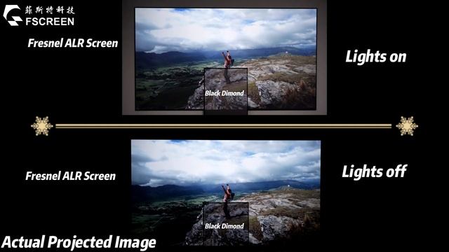 【FSCREEN】 Fresnel ALR Projection Screen VS Black Diamond Screen смотреть онлайн