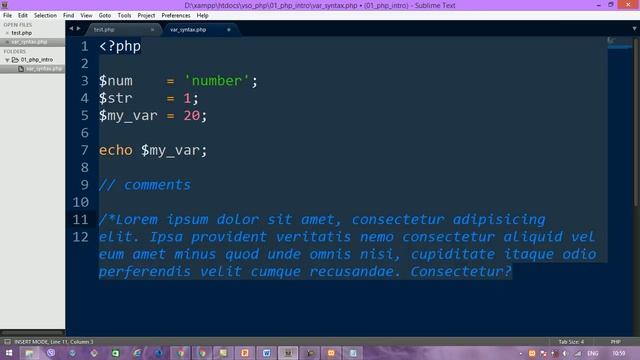 PHP intro, 1 смотреть онлайн