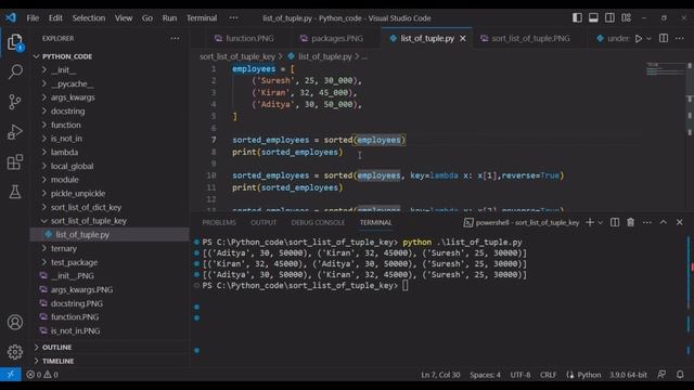 Python interview questions - sort list of tuple by index смотреть онлайн