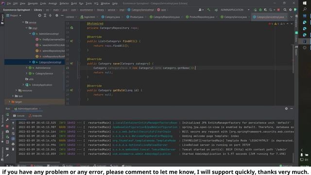 CRUD in Spring Boot - Thymeleaf with Category |Part 5|Self-Code || Ecommerce Web Spring Boot Projec смотреть онлайн
