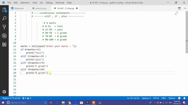 IF ELSE ELIF Statement in Python \ Python in hindi смотреть онлайн