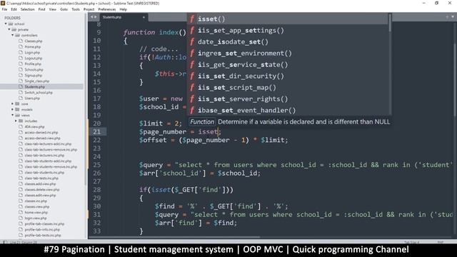 #79 Pagination | Student management system in PHP | OOP MVC | Quick programming tutorial смотреть онлайн