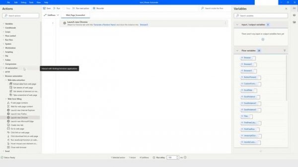 How to take screenshot of a web page in Power Automate Desktop