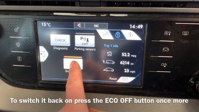 How to switch off the stop start on a Citroen C4 смотреть онлайн